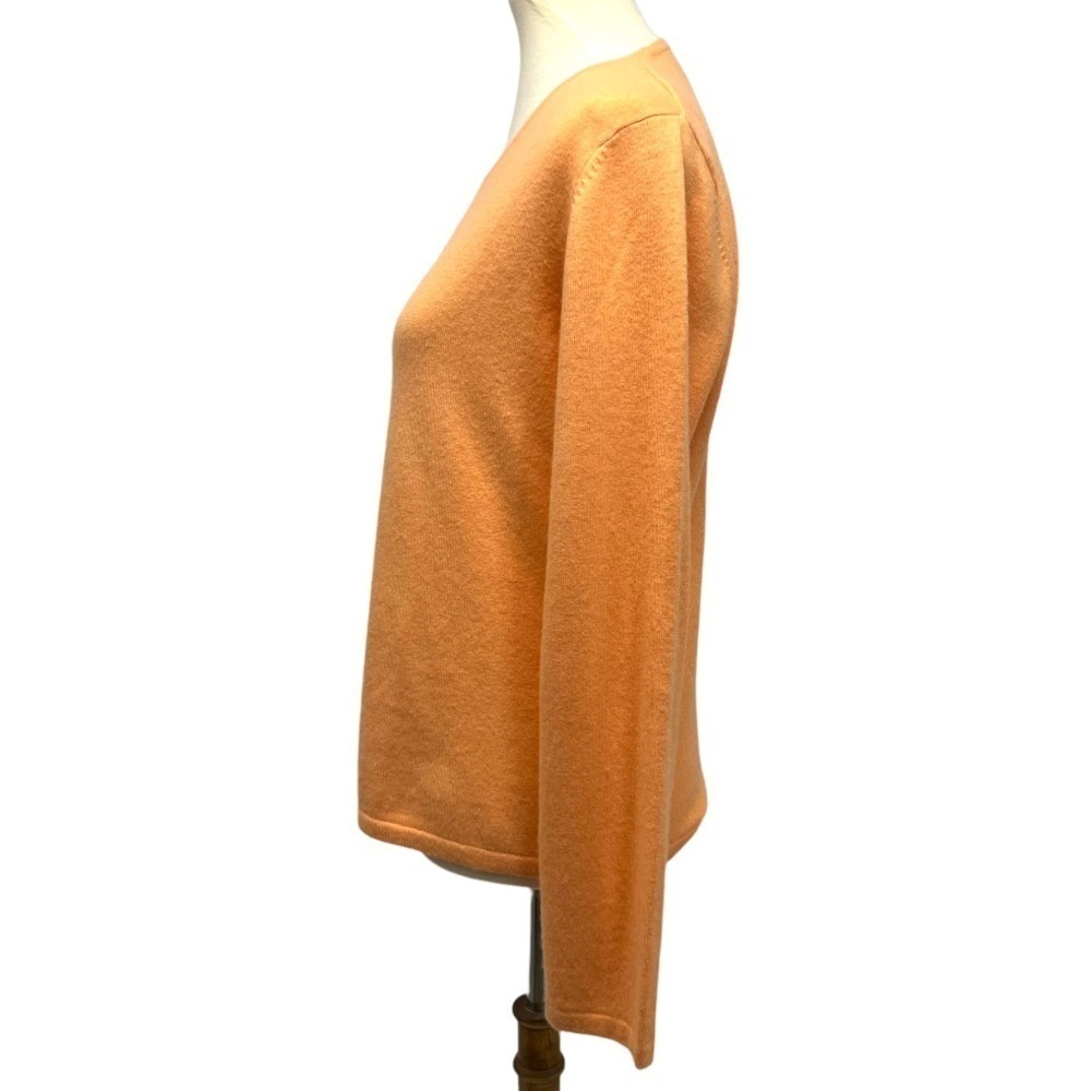 Ashworth Cashmere Blend Soft Orange Sweater Women’s Medium - Picture 3 of 8
